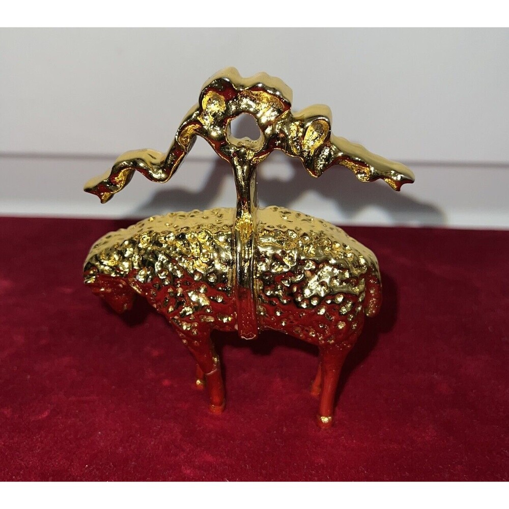 Brooks Brothers 200th AnniversaryGolden Fleece Sheep Ornament, Gold, 3.84”x 3.1”